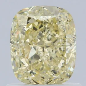 1.02 Carat Cushion Modified Fancy Light Yellow VS2 Natural Diamond