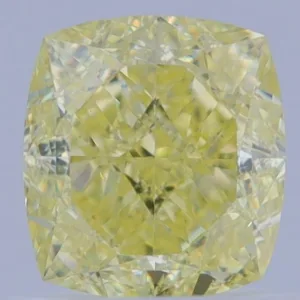 1.02 Carat Cushion Modified Fancy Yellow VS1 Natural Diamond