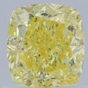1.02 Carat Cushion Modified Fancy Yellow VS1 Natural Diamond