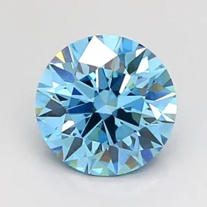 1.02 Carat Round Fancy Vivid Blue VVS2 Lab Diamond