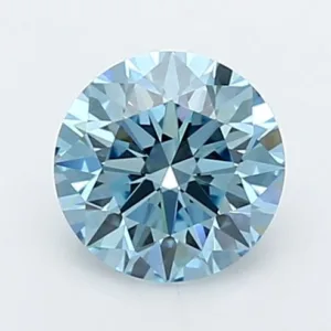 1.02 Carat Round Fancy Vivid Blue VVS2 Lab Diamond