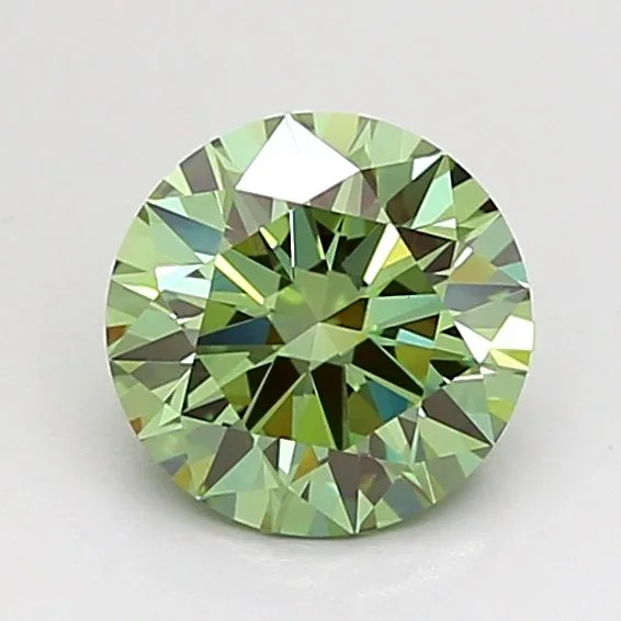 1.02 Carat Round Fancy Vivid Green VVS2 Lab Diamond 1 1.02 Carat Round Fancy Vivid Green VVS2 Lab Diamond