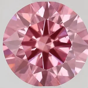 1.02 Carat Round Fancy Vivid Pink VS2 Lab Diamond