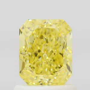 1.03 Carat Radiant Fancy Vivid Yellow VS1 Natural Diamond