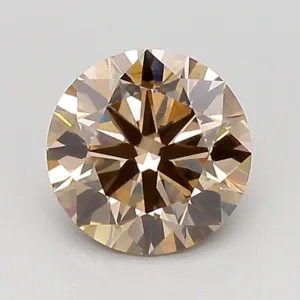 1.03 Carat Round Fancy Light Brown VS1 Lab Diamond