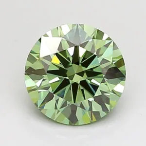 1.03 Carat Round Fancy Vivid Green VVS2 Lab Diamond
