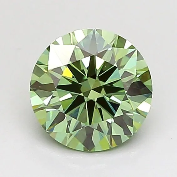 1.03 Carat Round Fancy Vivid Green VVS2 Lab Diamond 1 1.03 Carat Round Fancy Vivid Green VVS2 Lab Diamond