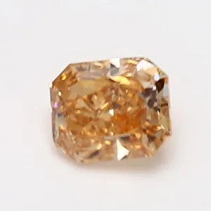 1.04 Carat Radiant Fancy Intense Orange I1 Natural Diamond