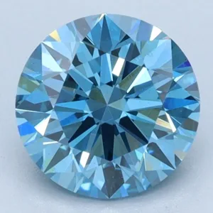 1.04 Carat Round Fancy Vivid Blue VS1 Lab Diamond