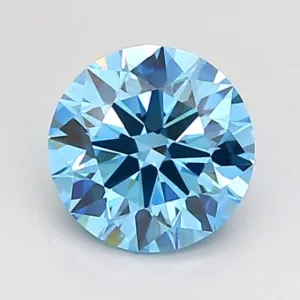 1.04 Carat Round Fancy Vivid Blue VVS2 Lab Diamond