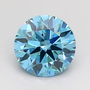 1.04 Carat Round Fancy Vivid Blue VVS2 Lab Diamond