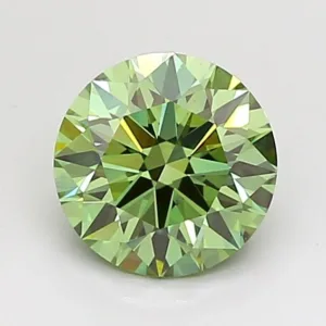 1.04 Carat Round Fancy Vivid Green VS1 Lab Diamond