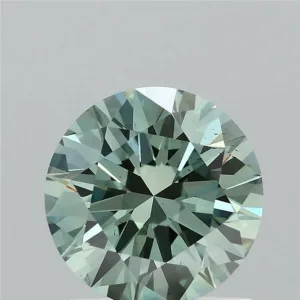 1.04 Carat Round Fancy Vivid Green VS2 Lab Diamond
