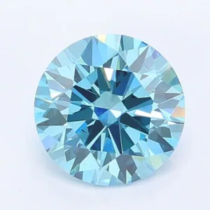 1.05 Carat Round Fancy Vivid Blue VS2 Lab Diamond