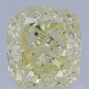 1.06 Carat Cushion Brilliant Fancy Light Yellow VVS2 Natural Diamond