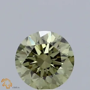 1.06 Carat Round Fancy Intense Green VS1 Lab Diamond