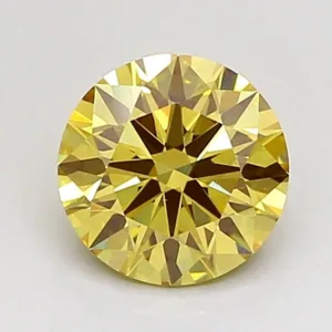 1.06 Carat Round Fancy Intense Yellow VS1 Lab Diamond