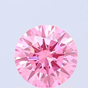 1.06 Carat Round Fancy Vivid Pink VS1 Lab Diamond