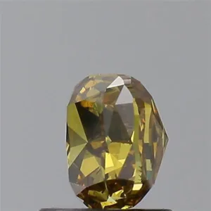 1.07 Carat Cushion Brilliant Fancy Deep Yellow SI1 Natural Diamond
