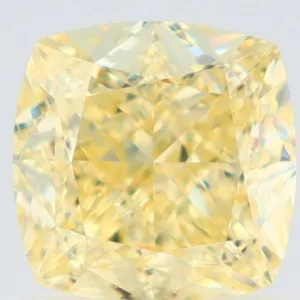 1.07 Carat Cushion Modified Fancy Yellow VVS2 Natural Diamond
