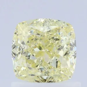1.08 Carat Cushion Brilliant Fancy Light Yellow IF Natural Diamond