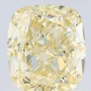 1.08 Carat Cushion Brilliant Fancy Light Yellow VS2 Natural Diamond