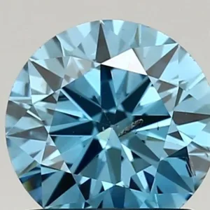 1.08 Carat Round Fancy Vivid Blue SI2 Lab Diamond