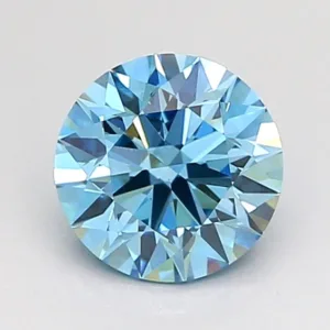 1.08 Carat Round Fancy Vivid Blue VS1 Lab Diamond