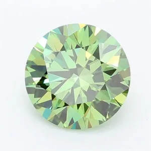 1.08 Carat Round Fancy Vivid Green VS1 Lab Diamond