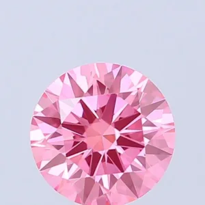 1.08 Carat Round Fancy Vivid Pink VVS2 Lab Diamond