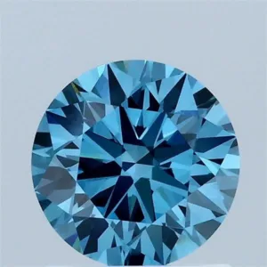 1.09 Carat Round Fancy Vivid Blue VVS2 Lab Diamond