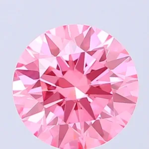 1.09 Carat Round Fancy Vivid Pink VS1 Lab Diamond