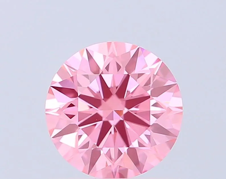 1.09 Carat Round Fancy Vivid Pink VVS2 Lab Diamond 1 1.09 Carat Round Fancy Vivid Pink VVS2 Lab Diamond