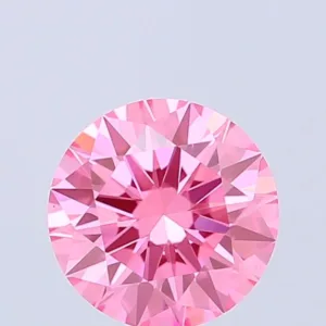 1.09 Carat Round Fancy Vivid Pink VVS2 Lab Diamond