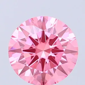 1.09 Carat Round Fancy Vivid Pink VVS2 Lab Diamond
