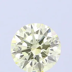 1.1 Carat Round Fancy Light Yellow VS1 Lab Diamond