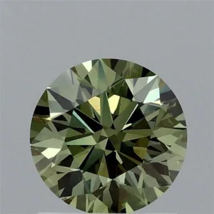 1.1 Carat Round Fancy Vivid Green VS1 Lab Diamond