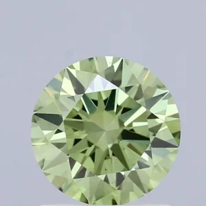 1.1 Carat Round Fancy Vivid Green VS2 Lab Diamond