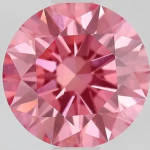 1.1 Carat Round Fancy Vivid Pink VVS2 Lab Diamond