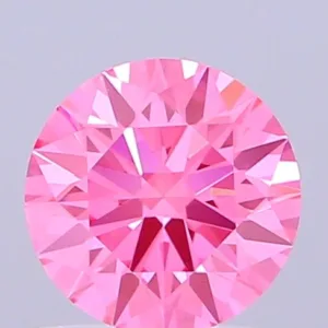 1.1 Carat Round Fancy Vivid Pink VVS2 Lab Diamond