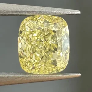 1.11 Carat Cushion Modified Fancy Light Yellow VS1 Natural Diamond