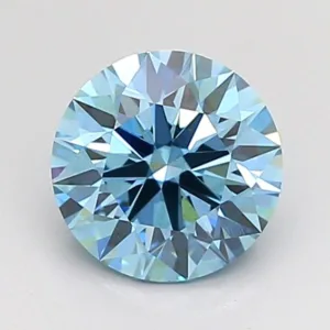 1.12 Carat Round Fancy Vivid Blue VS2 Lab Diamond