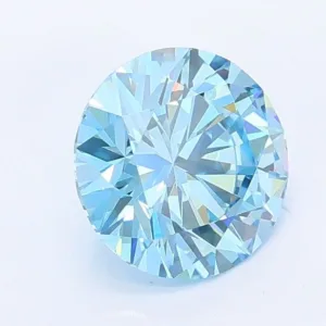 1.12 Carat Round Fancy Vivid Blue VVS2 Lab Diamond