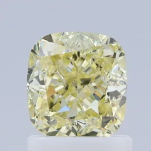 1.2 Carat Cushion Brilliant Fancy Light Yellow SI1 Natural Diamond