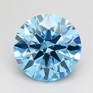 1.2 Carat Round Fancy Vivid Blue VS1 Lab Diamond
