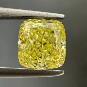1.21 Carat Cushion Brilliant Fancy Yellow VS2 Natural Diamond