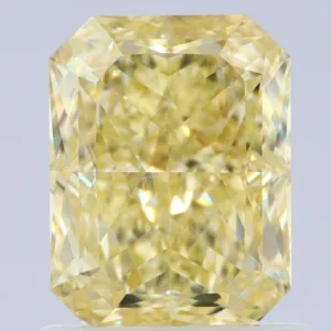 1.21 Carat Radiant Fancy Yellow VS2 Natural Diamond