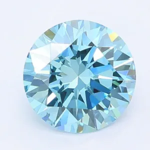 1.21 Carat Round Fancy Vivid Blue VVS2 Lab Diamond