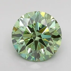 1.21 Carat Round Fancy Vivid Green VS2 Lab Diamond