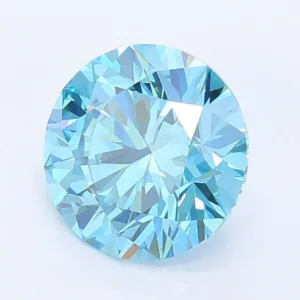 1.22 Carat Round Fancy Vivid Blue VVS2 Lab Diamond